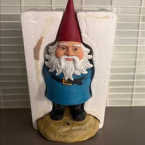 Garden Gnome with Red Hat and Blue Coat